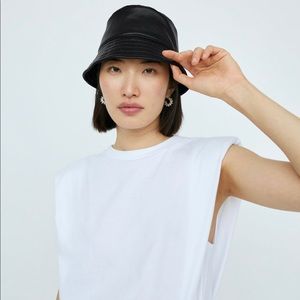 Aritzia Babaton Vegan Leather Bucket Hat